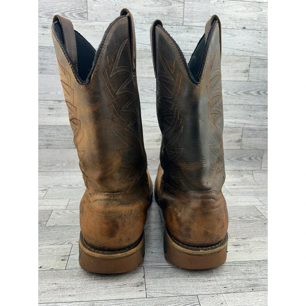 Irish Setter Marshall 83912 Steel Toe Brown Leather Western Work Boots Mens 13 D